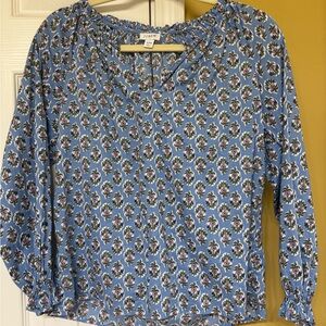 J. Crew Blue Floral Women's Blouse